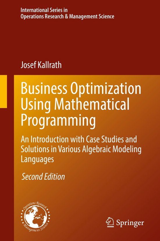 Business Optimization Using Mathematical Programming - cover