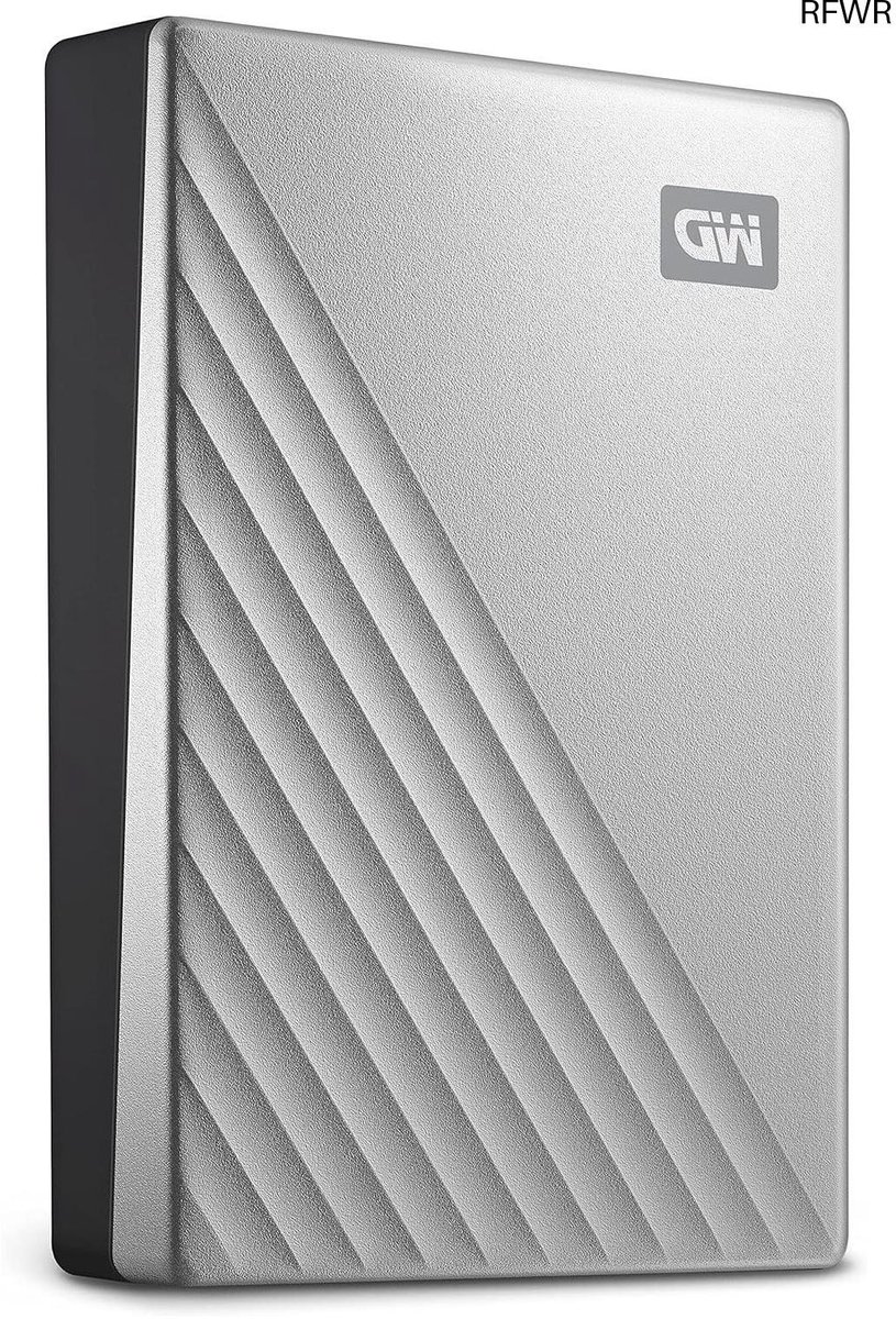 RFWR® 4TB Draagbare HDD voor Mac met USB-C, Back-up en Wachtwoordbeveiliging