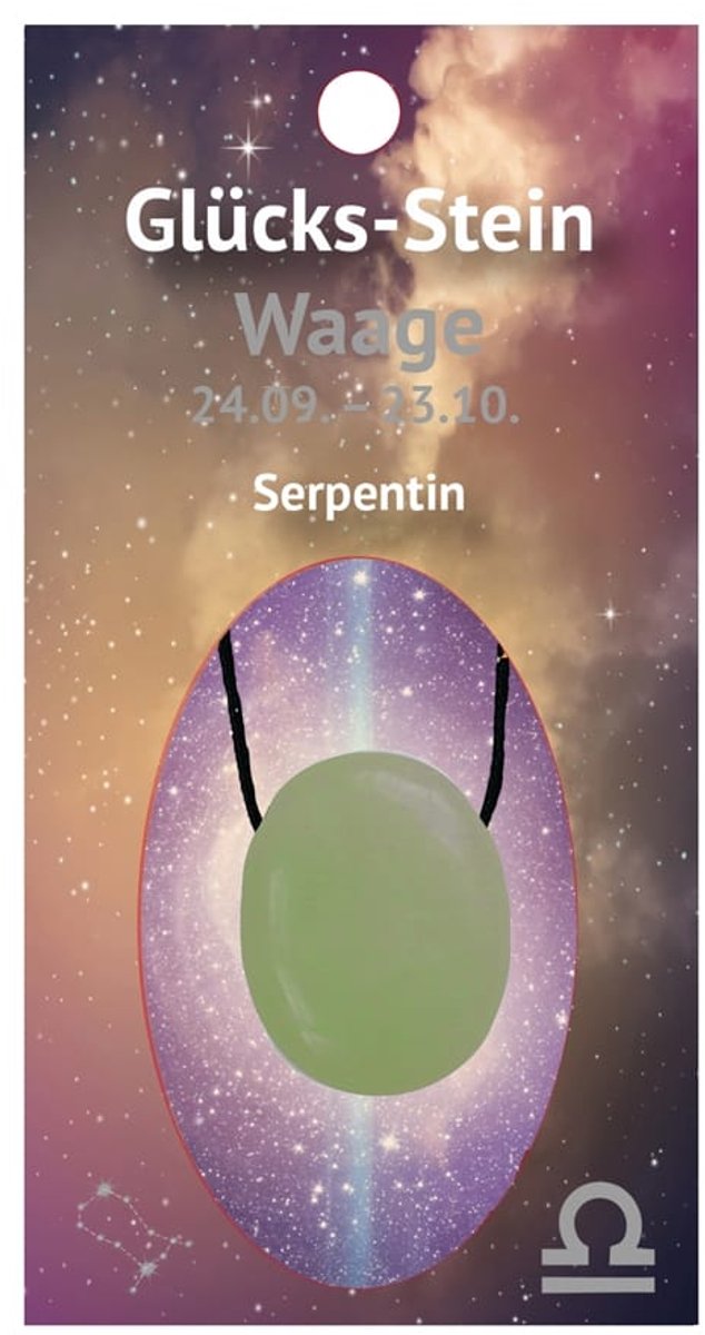 Weegschaal geluksteen met Serpentijn
