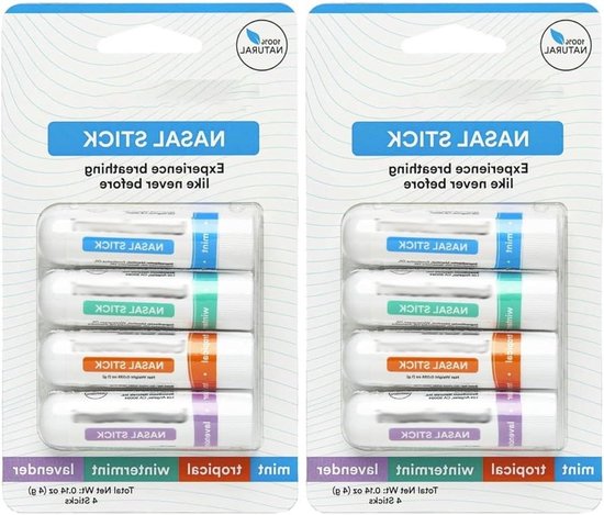 - Neussticks: 8 stuks voor snel verlichting van neusverstopping - met essentiële oliën en menthol voor frisse verkoeling - beter ademen, meer focus