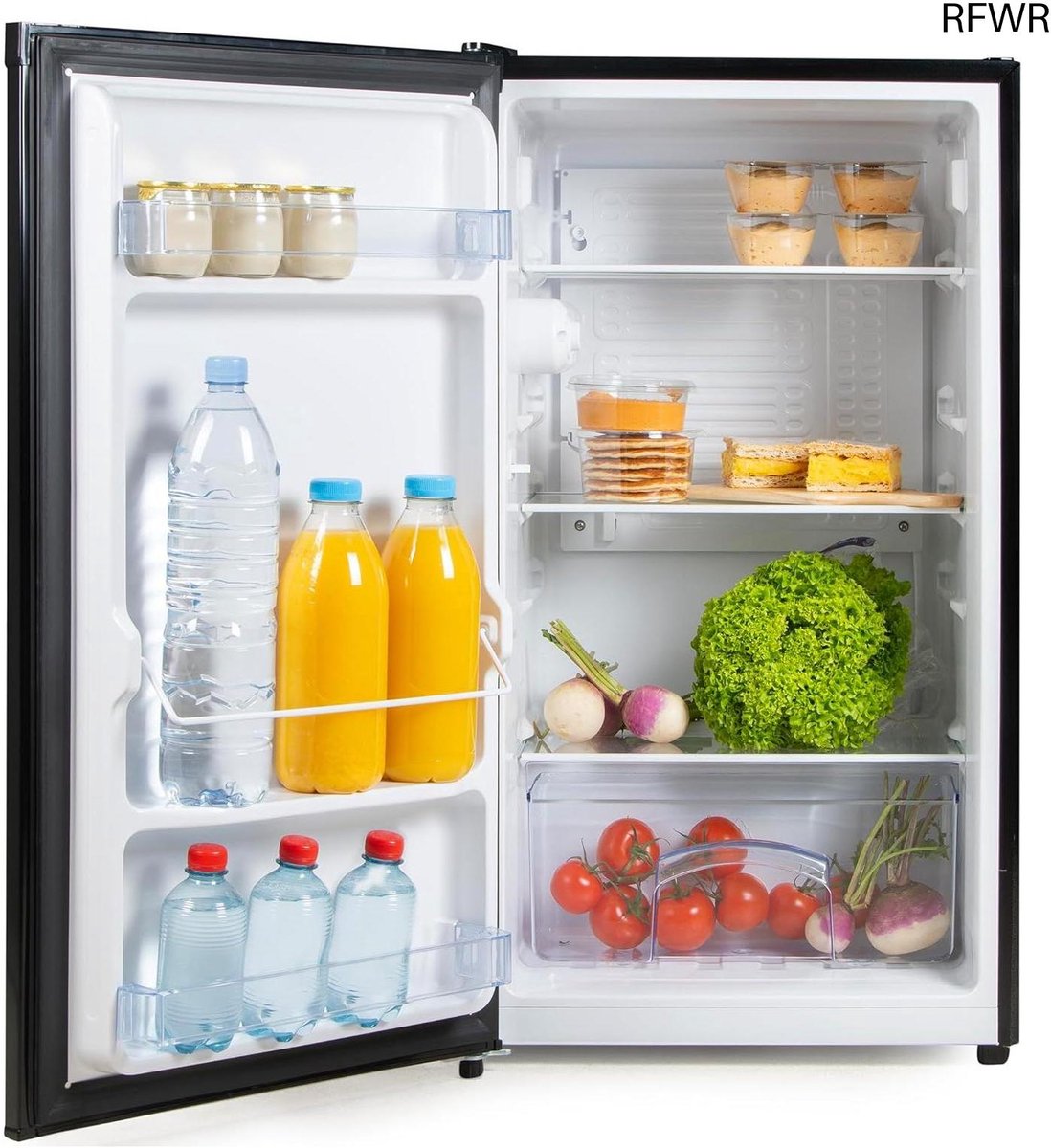 RFWR® Compacte Tafelmodel Koelkast - 88L - Energielabel E - Zwart