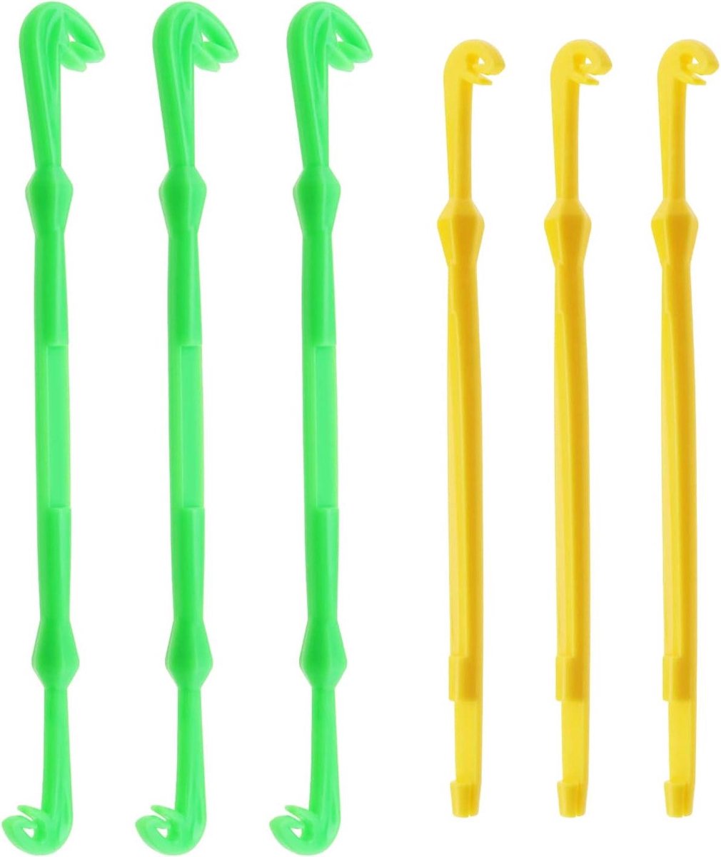 Allecto Plus - 6-delige Vishaak Verwijderingstools Set met Aasnaald en Vlieghaken - Visserij Accessoires Gemaakt van Plastic