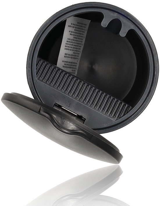 Auto Asbak 2 Stuks – Zwart met Deksel & LED – Rookvrije Asbak voor Auto & Vrachtwagen – Ø7 cm x 10.5 cm – Past in Bekerhouder – Geurloos & Veilig