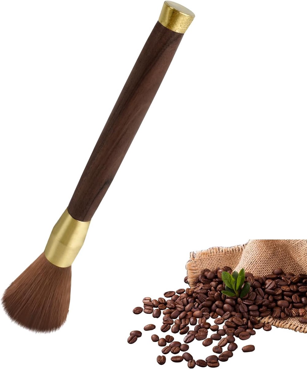 Barista Pinsel 1 piece Kaffee Reinigungspinsel Kaffeepinsel barista accessories Chest for cleaning Kaffeepulver Black Sandalwood
