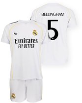 Real Madrid Voetbaltenue Bellingham Thuis - 2025-2026 - Voetbaltenue Kinderen - Shirt en Broekje - Jongens en Meisjes --164
