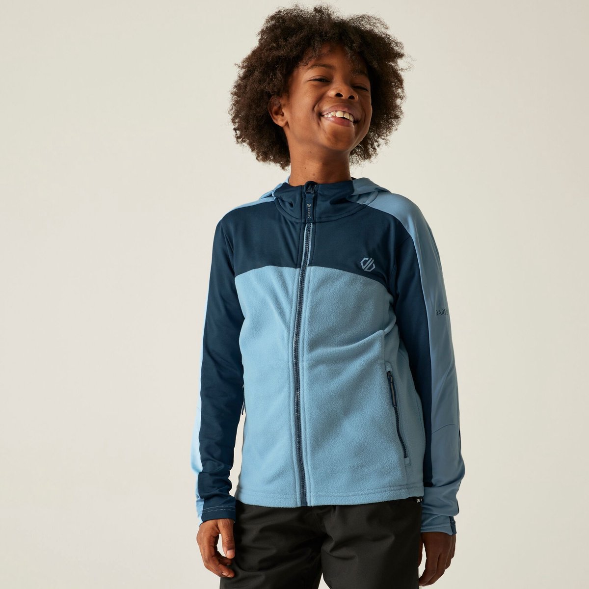 Fleece Kinderen Skiën Capuchon Denim