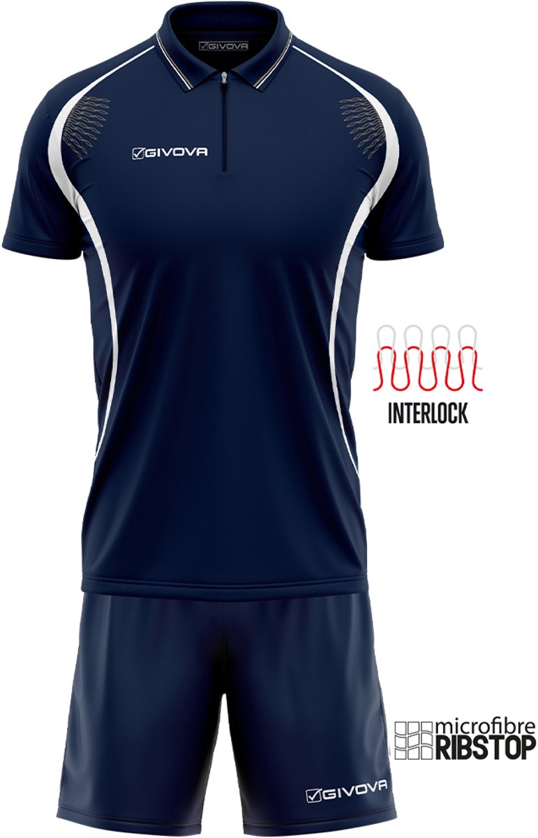 Givova Easy Set Blauw 10-12 Years Jongens,Meisjes
