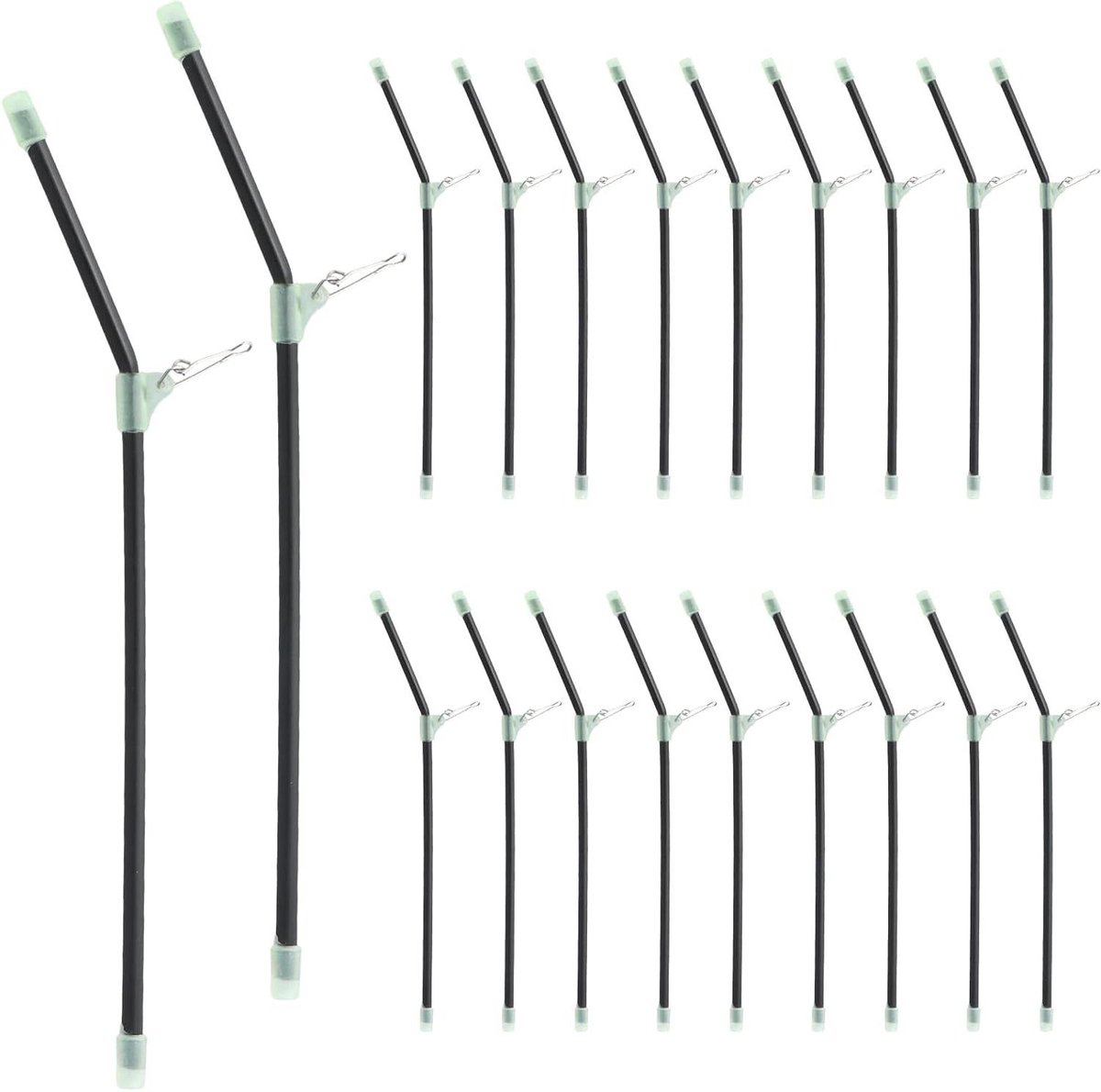 Allecto Plus - Vissen Anti Tangle Booms Tube 20 stuks - Visgerei met Snaps voor Zeevissen - Accessoire voor Zee Strand Boot - Voorkomt verstrikking met Aparte Hoofd- & Tak Lijnen.