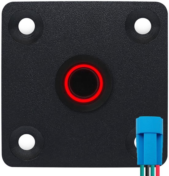 ProRide Pressostat métallique Panneau encastrable 12V ON-OFF - 12mm - avec câble de connexion - 12V/24V - Indication LED Rouge