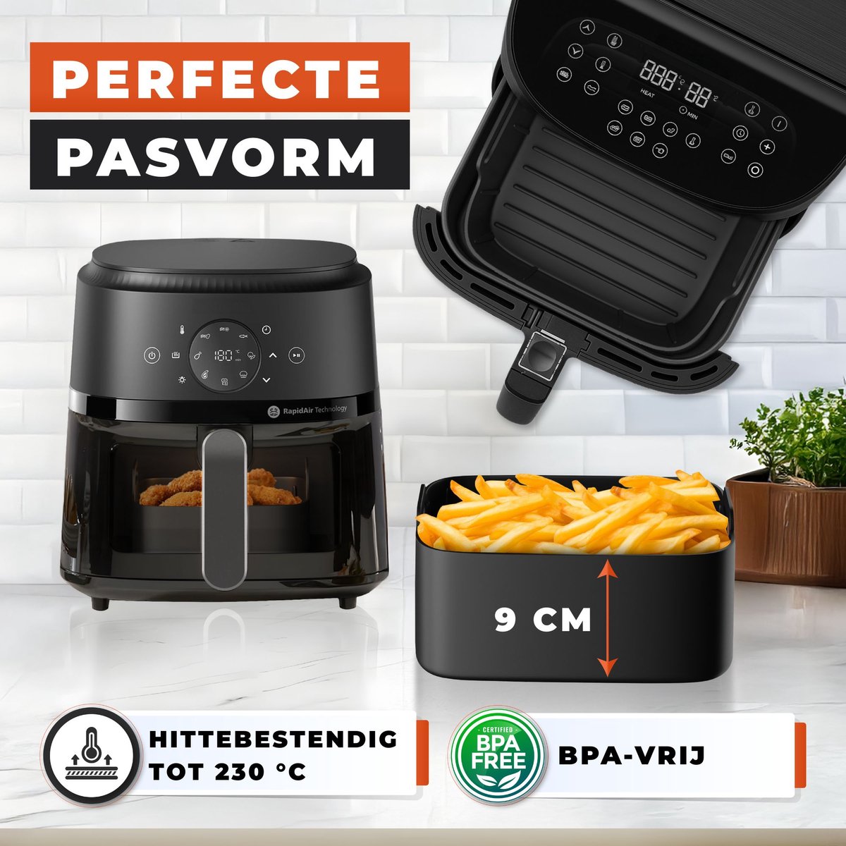 UNBOX 2 Stuks Airfryer Siliconen Bakje - Airfryer Accessoires - Airfryer Bakpapier - Airfryer Mandje voor Philips Airfryer 6,2L - Princess Airfryer XL 5,5L, 6,5L - Ninja Airfryer XXL 6,2L — afbeelding 5