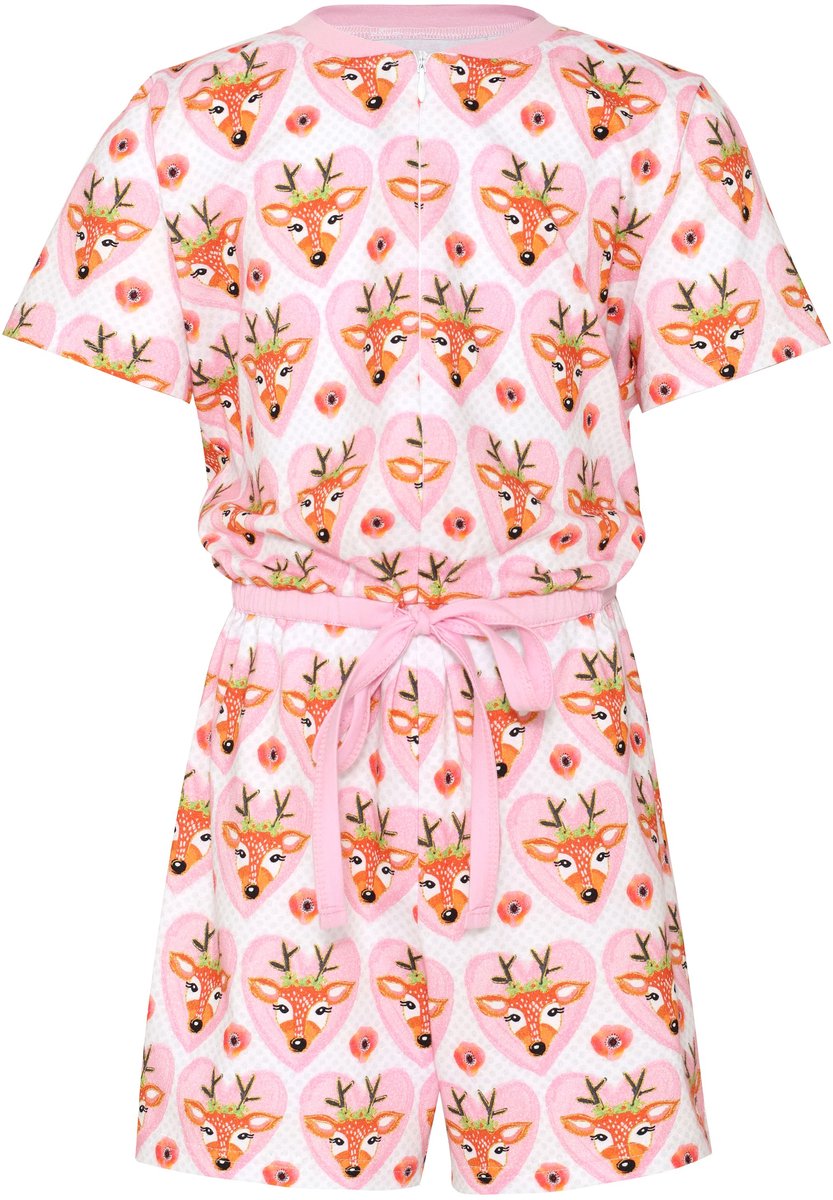 Merry Style Korte Meisjespyjama – Amarant/watermeloen – 110-116 - MS-MS10-267-PJ Roze/hearts Stags