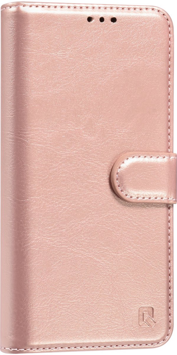 TUNIQ Booktype hoesje - Galaxy S25 - Rose Gold - 360° Bescherming - Pasjeshouder voor 3 pasjes