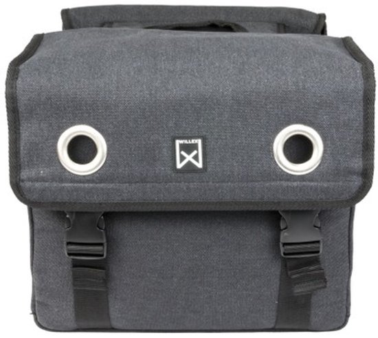 Willex Dubbele Fietstas - Canvas - Reflectie - 30 liter - Universele Bevestiging -Zwart van Willex — afbeelding 5