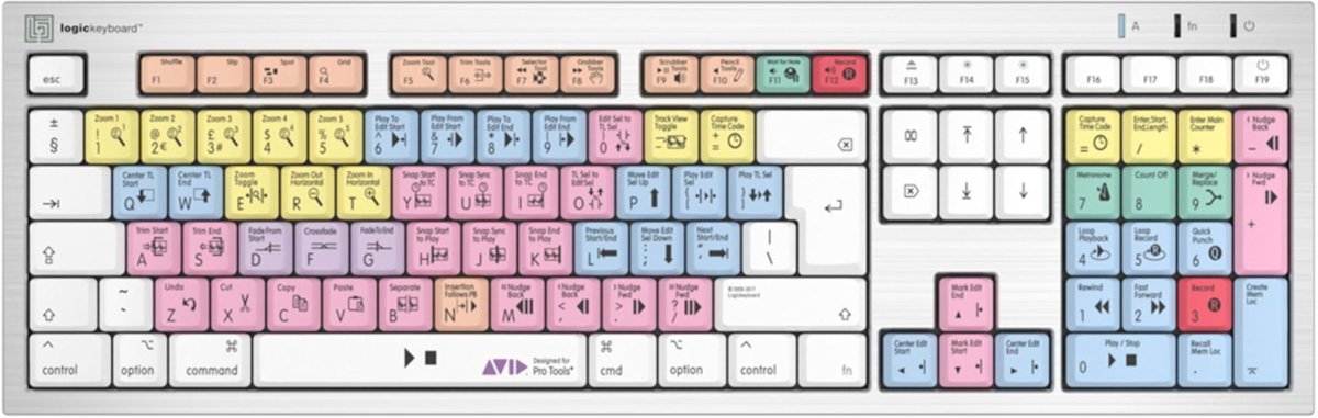 LogicKeyboard Avid Pro Tools ALBA UK (Mac) Pro Tools Tastatur english - Toetsenbord