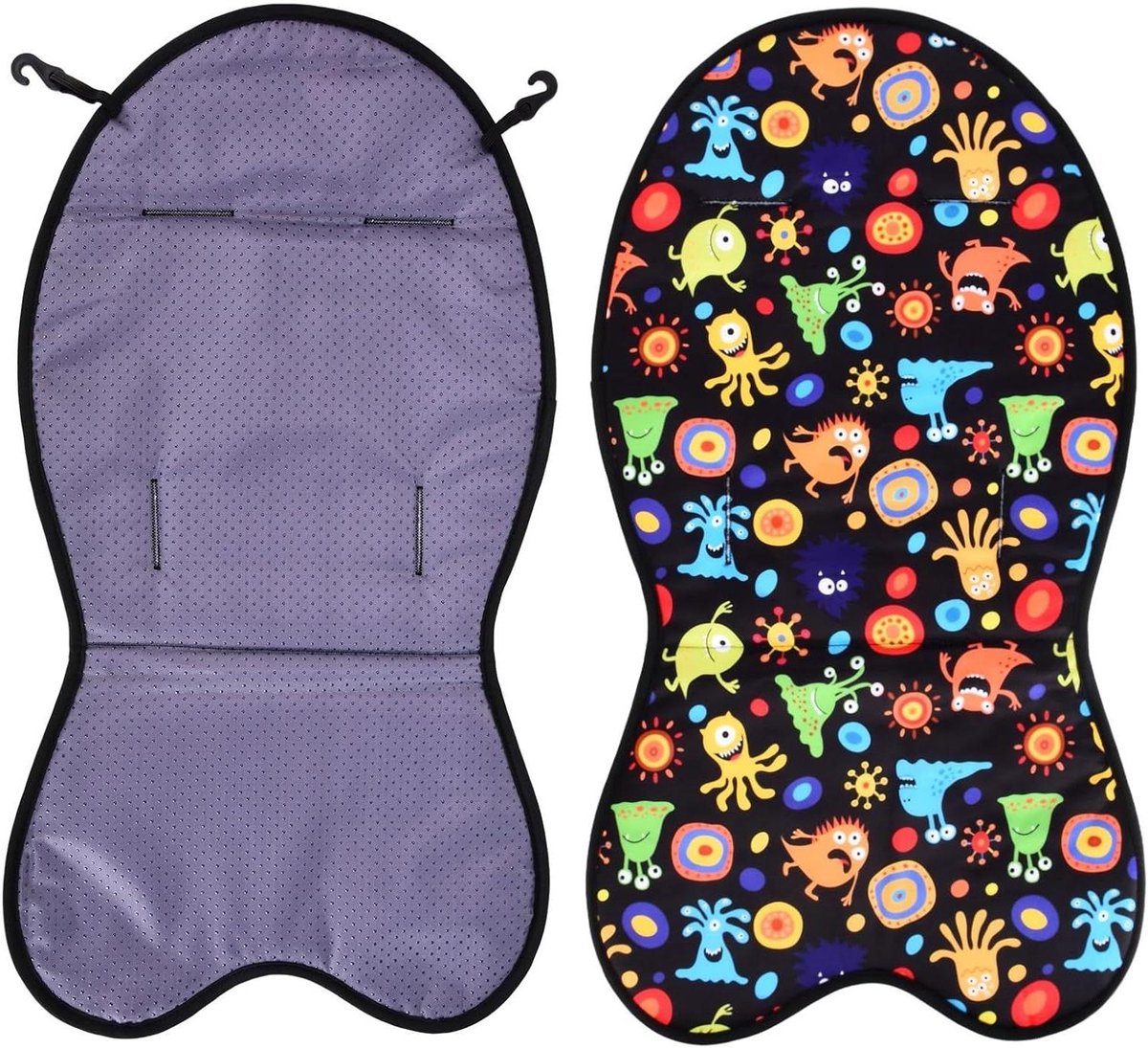 Allecto Plus - Draagbare Kinderwagen Seat Liners - Comfortabel en Ademend - Zachte Baby Stoel Pad - Lichtgewicht Kussen - Cartoon Patroon - Voor Kinderwagen en Auto