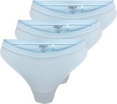 ONLY - ONLVICKY RIB S-LES THONG 3-PACK NOOS ACC - Dames - Slips