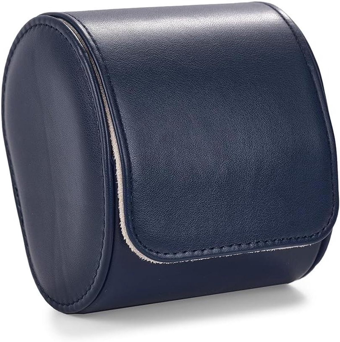 Allecto Plus - Luxe klok opbergdoos voor Kerst en verjaardagsgeschenk (donkerblauw) - Met PU lederen bekleding
