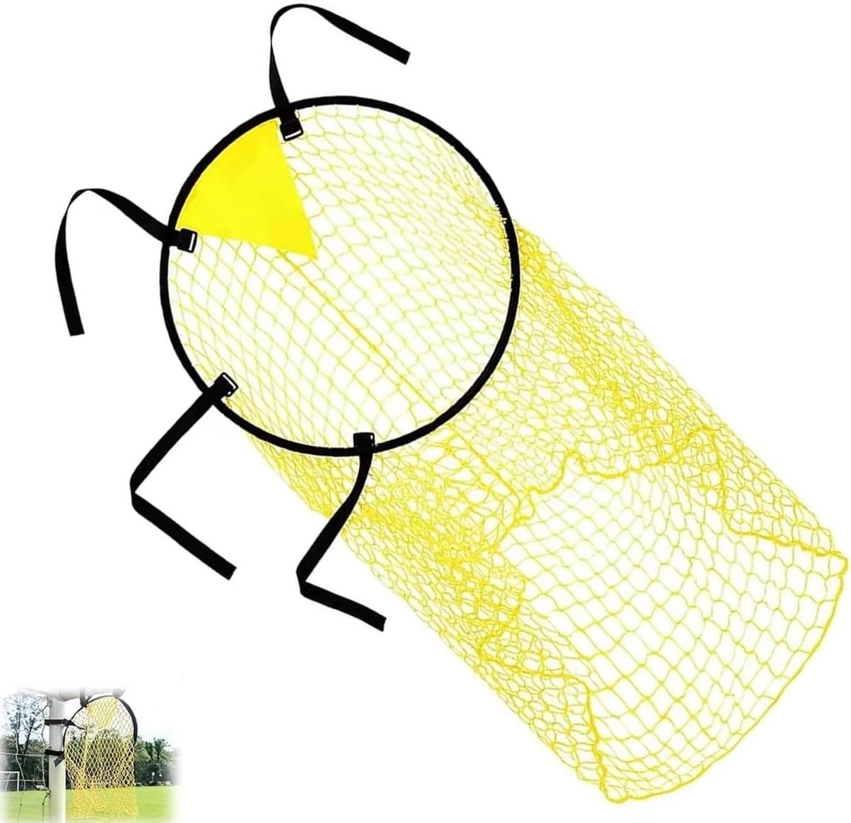Allecto Plus - Voetbal doelnet met doelwit voor oefeningen en training - Duurzaam voetbalnet voor extra precisie - Voetbal doelaccessoire voor optimale trainingssessies