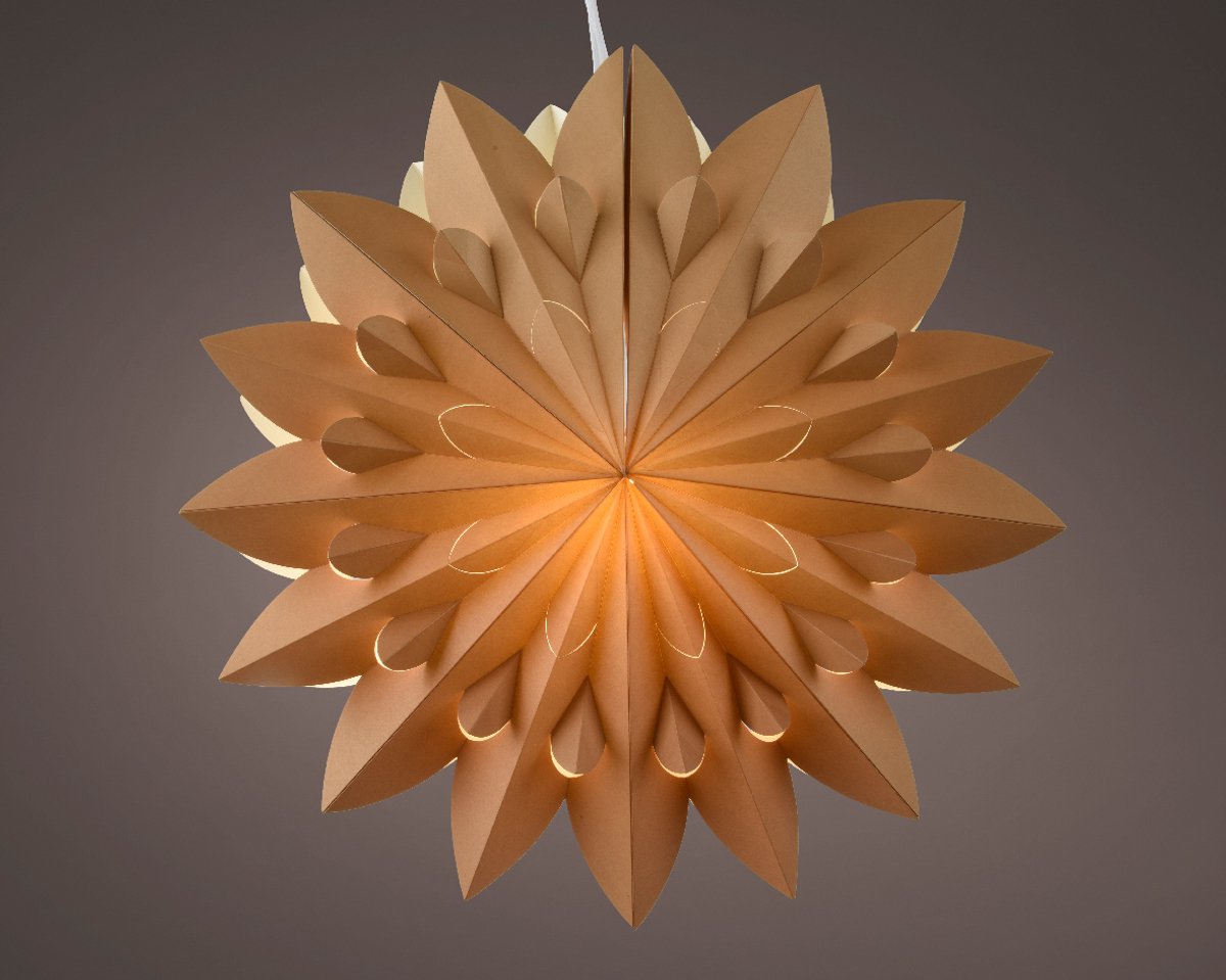 Ster LED karton 40cm met timer Amber