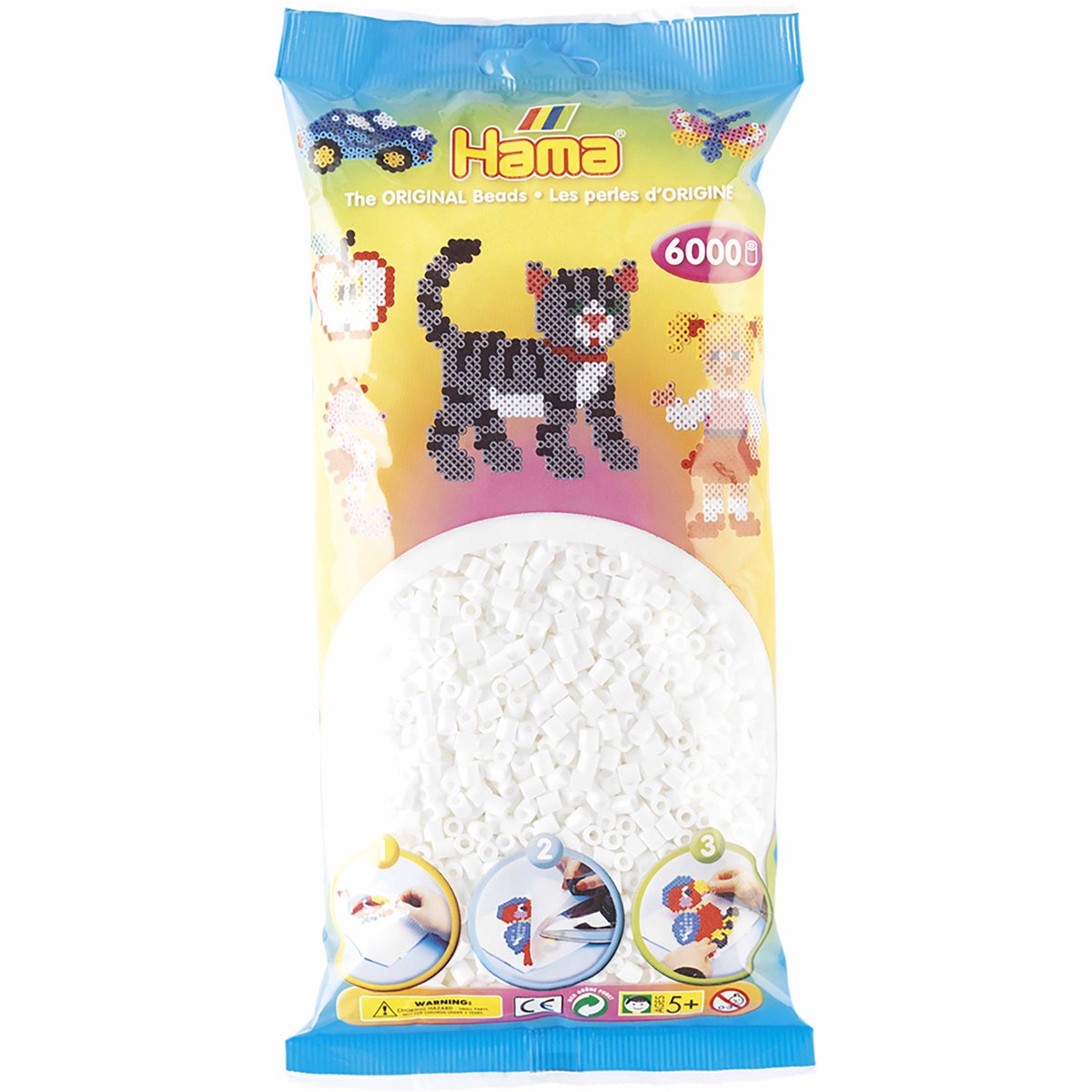 Hama - Strijkkralen - 6000 stuks - Wit — cadeau in Cadeau-ideeën - foto 2