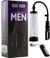 Men Penis Pomp Vibrerend - 25 cm - Zwart - Sex toys voor mannen - Penis Extender - Erectiepomp met Vibrerend Ei