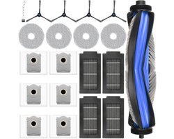 JGS Premium - Accessoireset voor robotstofzuiger: hoofdborstel, stofzakken, dweilpads, filters, zijborstels, reinigingsborstel - Geschikt voor Ecovacs Deebot T50 Omni / T50 - Reinigingsset met 20 delen