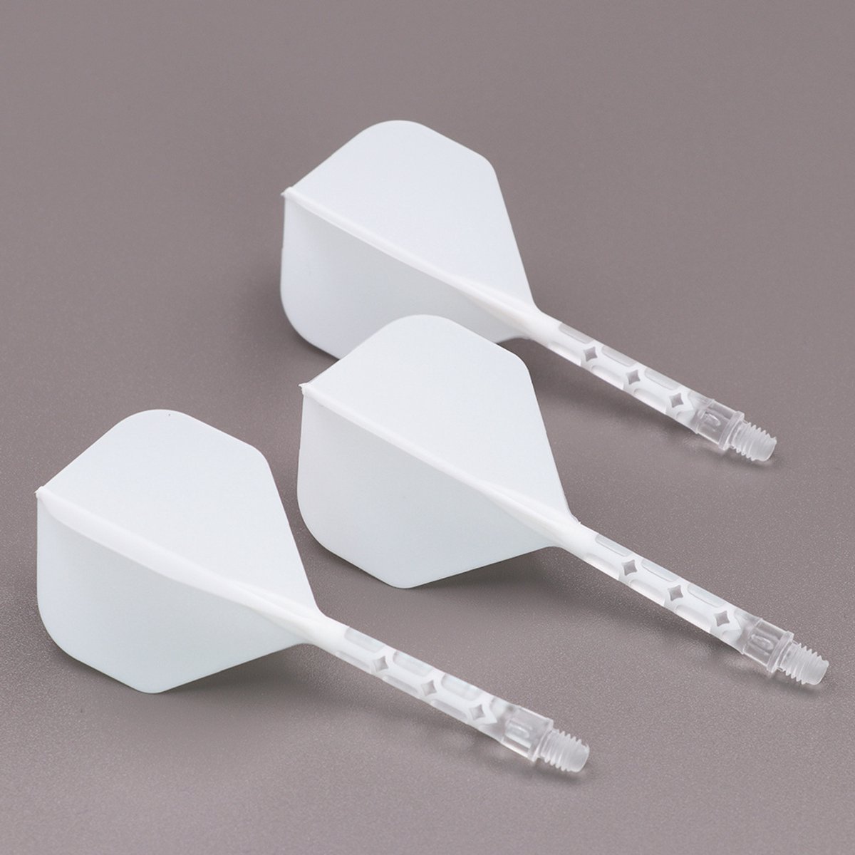 Cuesoul - ROST T19 Integrated Dart Flights - Standard Shape - Clear White L