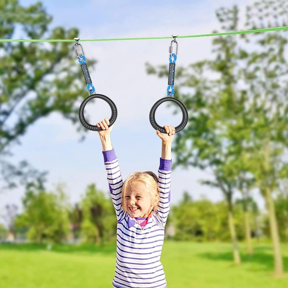 JGS Premium - Ninja Gymnastics Rings Set van 2 - Buiten - Hof - Capaciteit 1000 lb - Fitness - Sportrekken