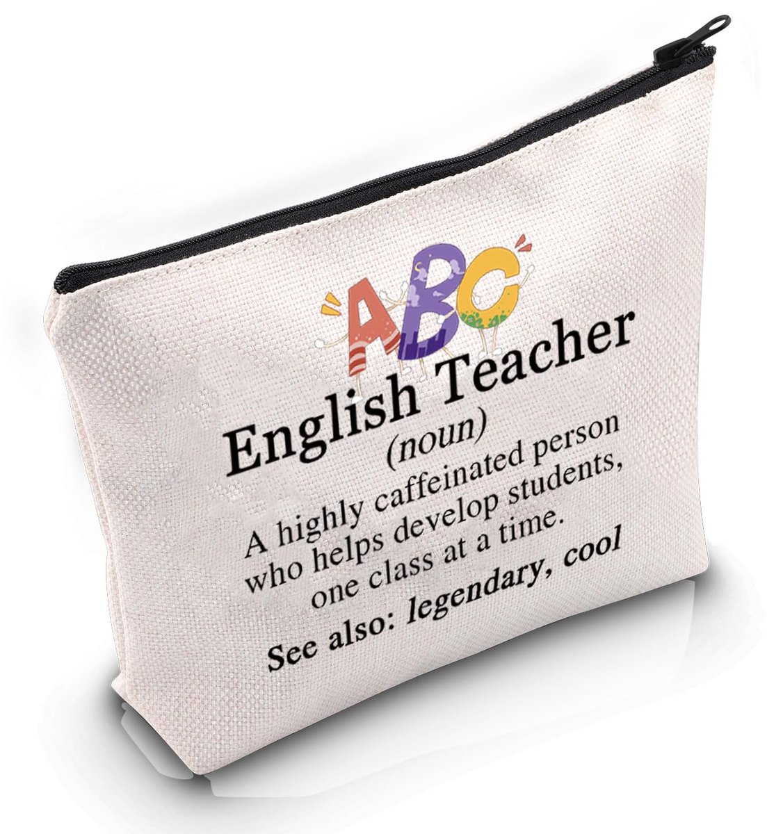Grammatica Lover Gift Engels Leraar Definitie Make-up Tas Engels Grammatica Leraar Cosmetische Tas Terug naar School Eerste Dag Gift, Engelse Leraar Tas