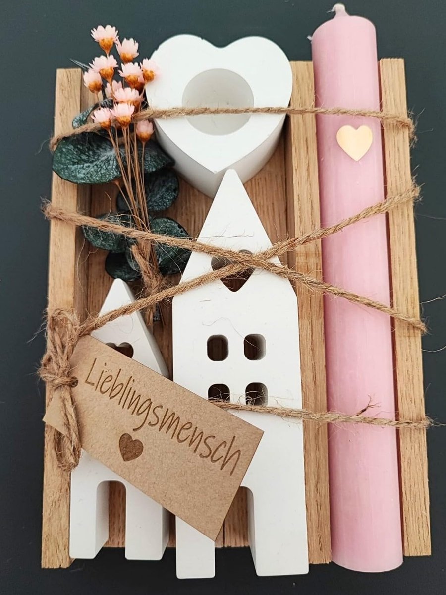 Kaarsen favoriete persoon cadeau verjaardagscadeau voor vrouw of vriendin | souvenir | vuurtoren kaars decoratie met gedroogde bloemen