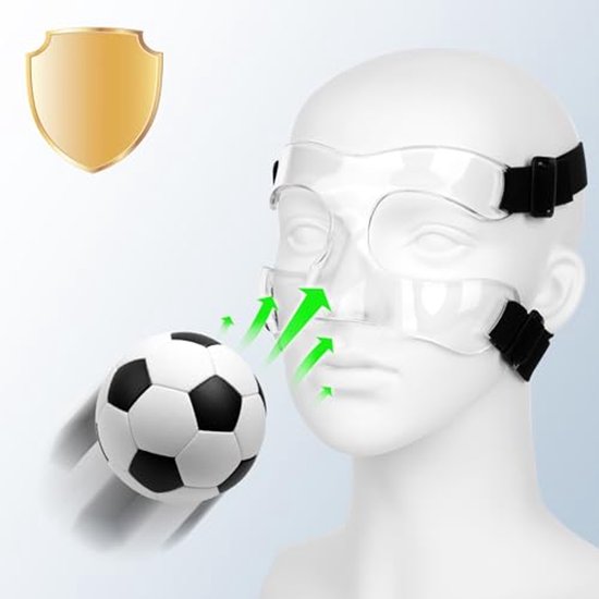 Fdit Protège-Nez Pour Sport Réglable - Protection Visage Basket Baseball Contre Impacts