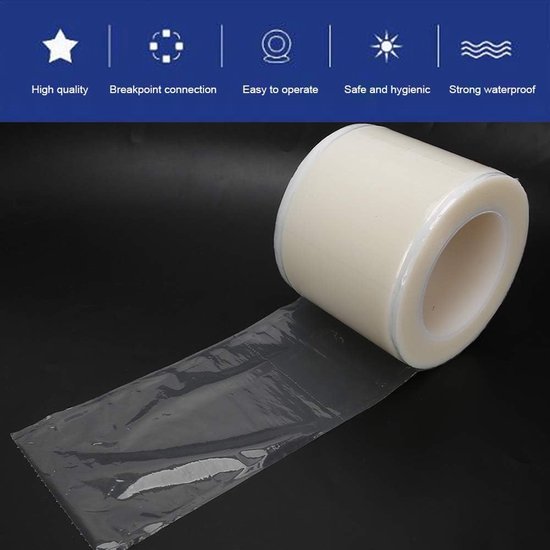 Tattoo Cover Barrier Film - Barrier Film Roll - 1200 Sheets Per Roll - Waterproof Disposable Cling Film voor Eyebrow Lips Permanent Makeup (Transparent) — afbeelding 2
