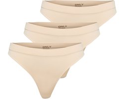 ONLY - ONLVICKY RIB S-LES THONG 3-PACK NOOS ACC - Dames - Slips