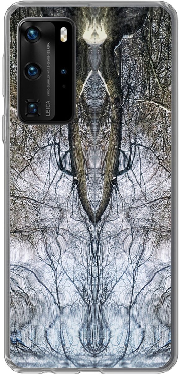 Telefoonhoesje Geschikt voor Huawei P40 Pro hoesje - Boom - Kunst - Psychedelisch - Siliconen Telefoonhoesje Telefoonhoesje