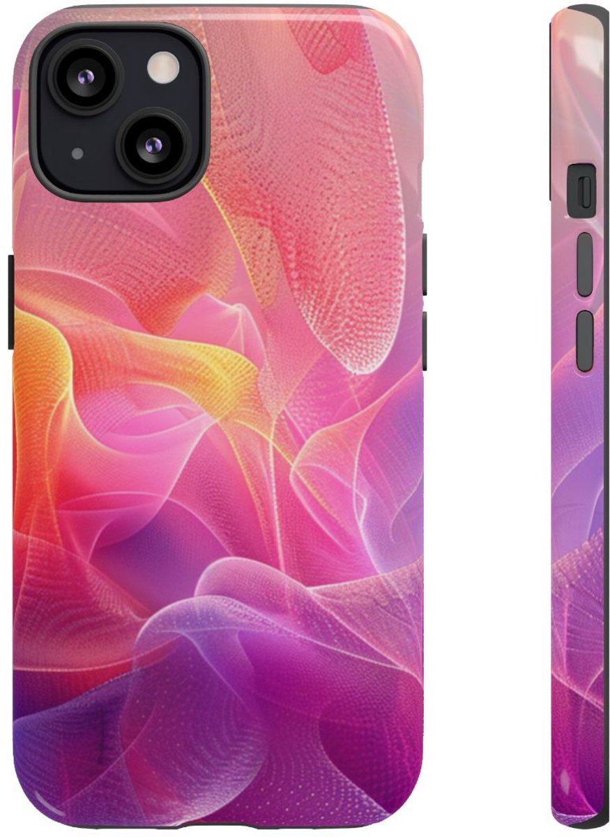 Kleurrijk Abstract Golvend Textiel Design – Telefoonhoesje Geschikt voor iPhone 13