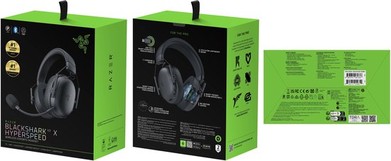 Dozen van Razer BlackShark V3 X Hyperspeed gaming headset.