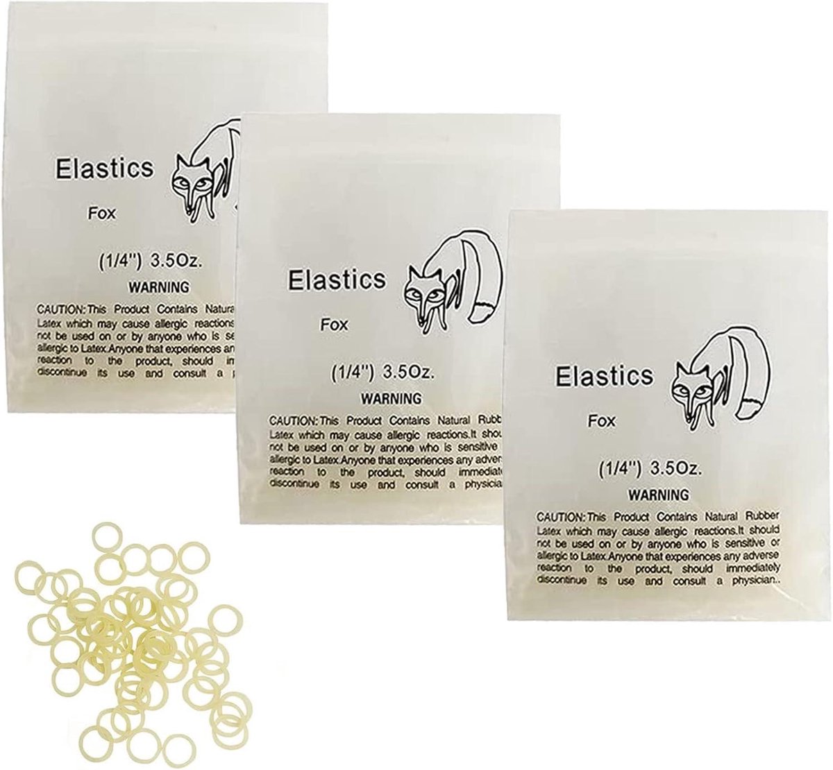 Multifunctionele orthopedische elastieken 300 stuks - 1/4 inch orthodontische tandriemen