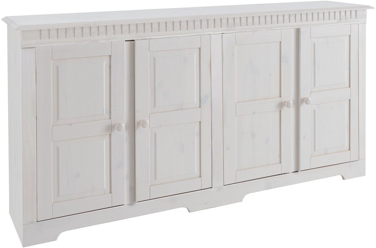 Notio Living Lisa-Dressoir - 4-deurs - Wit Lak