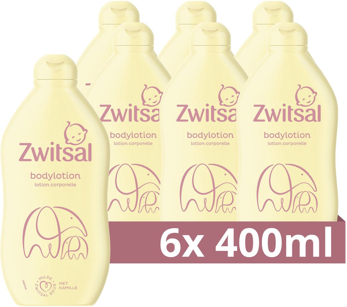 Goedkoopste Zwitsal Bodylotion - Baby - trekt snel in zodat je je baby meteen weer kunt knuffelen - 6 x 400 ml