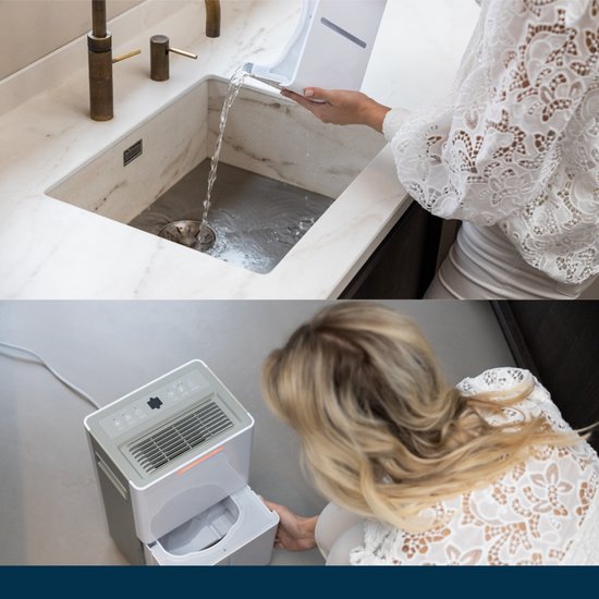 Vibrix DryFlow6 Luchtontvochtiger – 6L per dag – Wasdroogfunctie – Stil & Energiezuinig – Ontvochtiger voor Badkamer, Kelder, Zolder & Slaapkamer – Slimme Dehumidifier