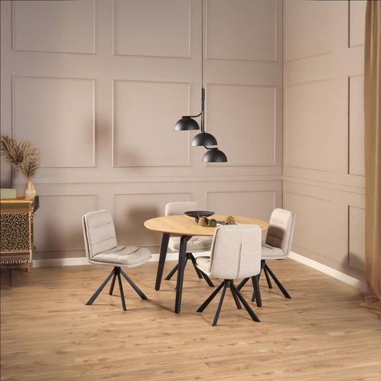 Eettafel Karen Melamine Eiken 120x75cm Giga Living Bol Eettafel Karen Melamine Eiken 120x75cm Giga Living Bol