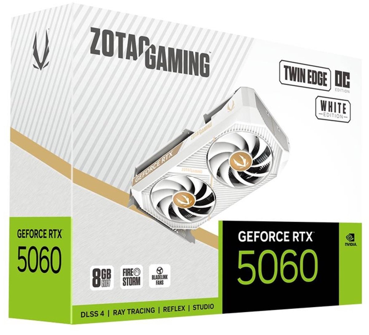 Zotac GAMING GeForce RTX 5060 Twin Edge OC White Edition NVIDIA 8 GB GDDR7