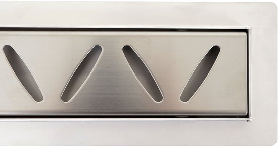 Douchegoot van Italiaans roestvrij staal, sifon, afvoervloer, tegels, voor badkamer, 70 cm