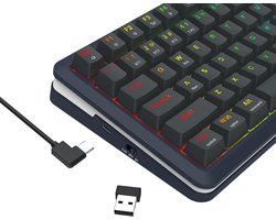 REDRAGON K708-RGB-PRO FLEKACT toetsenbord USB + RF Wireless + Bluetooth Zwart