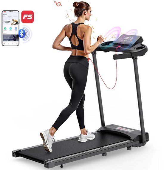 FluxRun Loopband 12km/u Inklapbaar Zwart met LED Display - FluxRun - €299,95