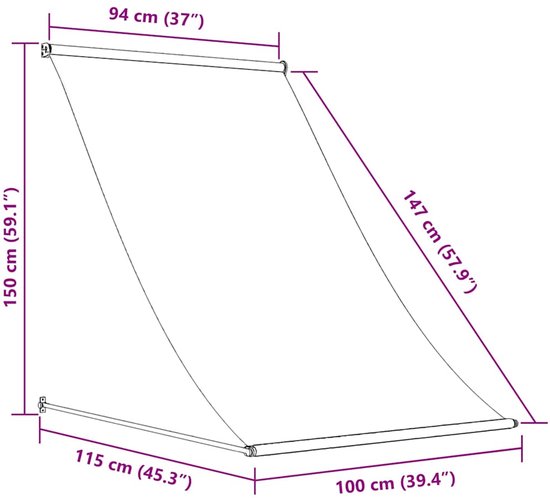 vidaXL-Luifel-uittrekbaar-100x150-cm-stof-en-staal-crèmekleurig