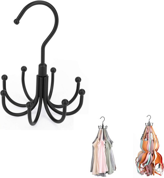 Accessoires Mode Organisés Cintre Multifonction WARESHARK - 28 Emplacements Pour Écharpes, Ceintures & Accessoires - Pliable Et Gain De Place Rangement écharpes Ceintures