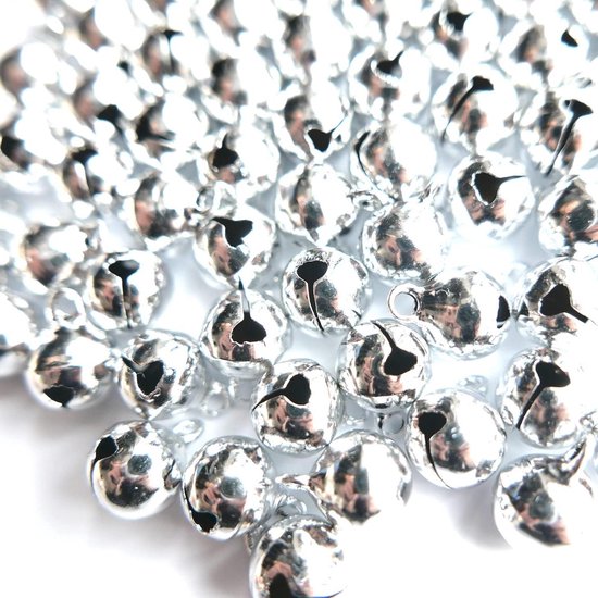 Dtaeye Kleine klokken, 200 stuks, kleurrijke klokken, om te knutselen, koperen belletjes, klemmen met oogje, mini-klokken, klemmen, kerstboomhanger