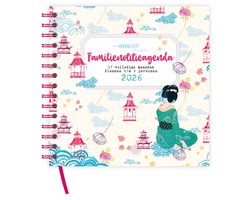 17-maands Familienotitieagenda 6-persoons Geisha (harde kaft) - 2025/2026