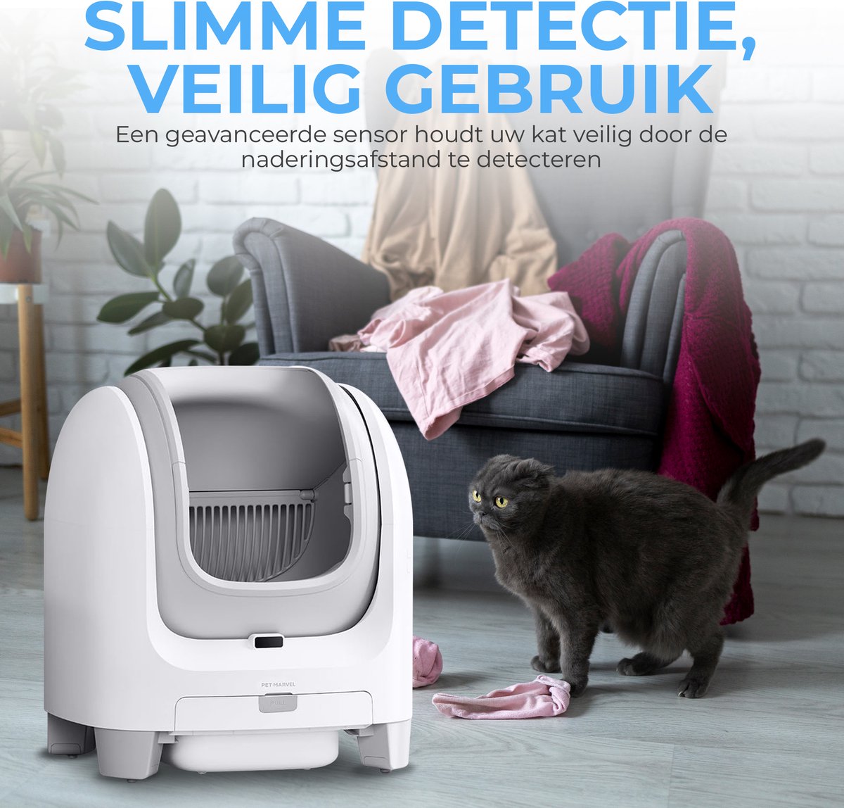 Pet Marvel C1 Kattenbak - Automatisch & zelfreinigend - Voor grote